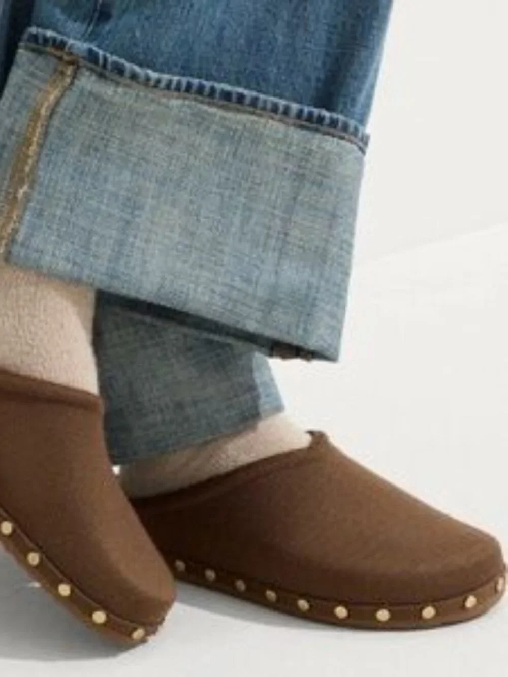 Rothy's Studded Knit Slip-On Mules Clogs in Brown Size W 10/M 9 - Picture 3 of 9